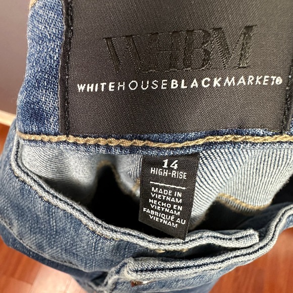 White House Black Market High Rise Everyday Soft Skinny Flare Jeans - 14 - Picture 5 of 8